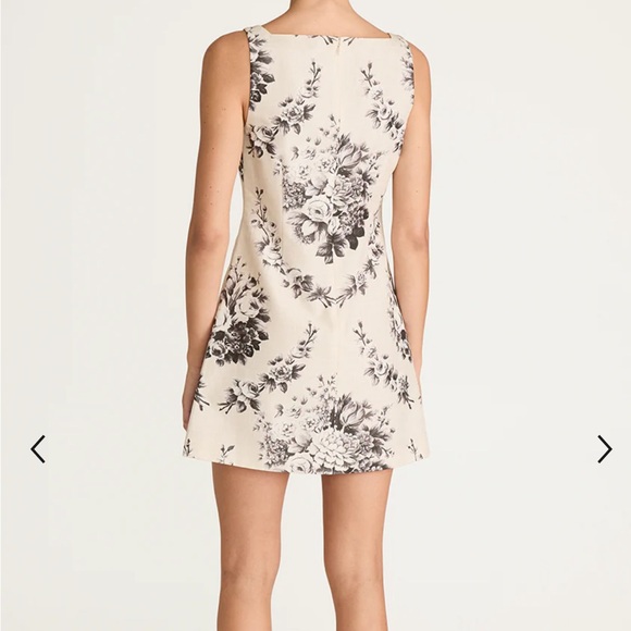 NWT Rebecca Taylor Floral Emblem Fleur Scoop Pocket Mini Dress - Picture 2 of 6